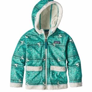 Patagonia Toddler Fuzzy Lop Hooded Fleece Jacket - 18m